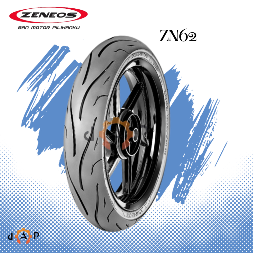 BAN MOTOR STANDAR RING 17 // ZENEOS ZN62 80/90-17 TUBELESS // BAN MOTOR SATRIA FU, SUPRA, BLADE