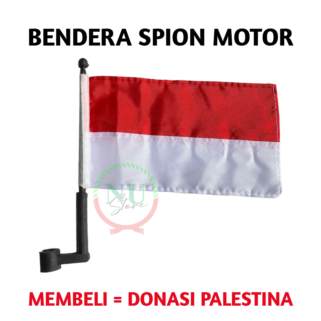Bendera Palestina / Bendera Indonesia Spion Motor / Bendera Tiang Motor Indonesia / Bendera Motor In
