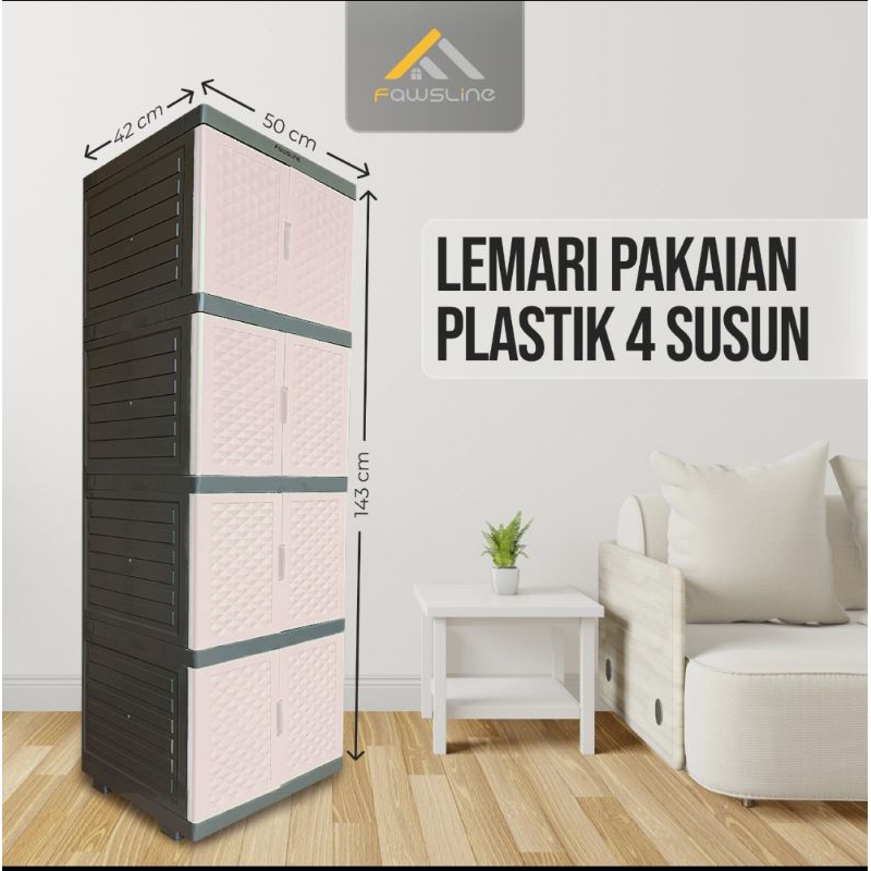 lemari fawsline / lemari 4 tingkat fawsline / lemari 4 tingkat / lemari susun 4 fawsline