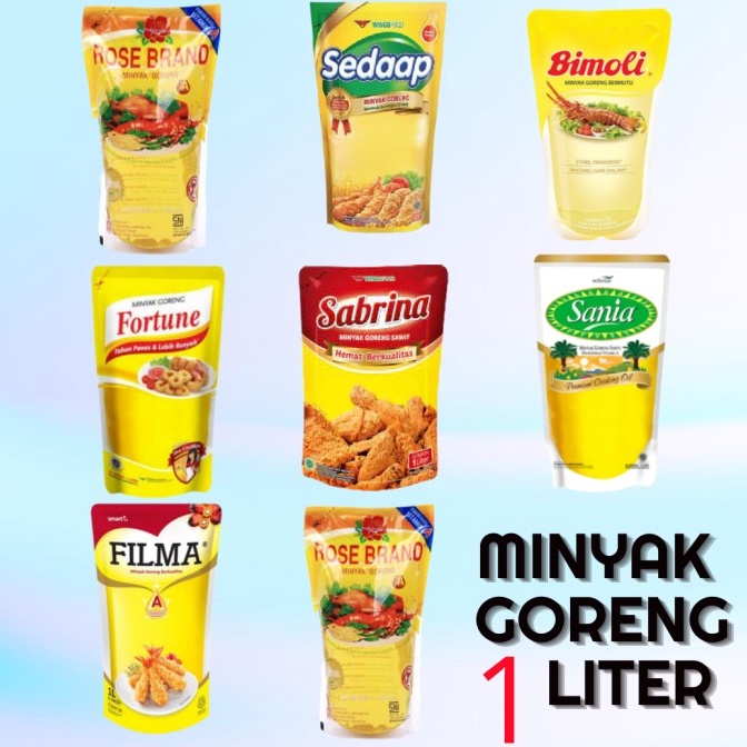 

MINYAK GORENG REFIL 1LITER ALL VARIAN /PCS kmklm