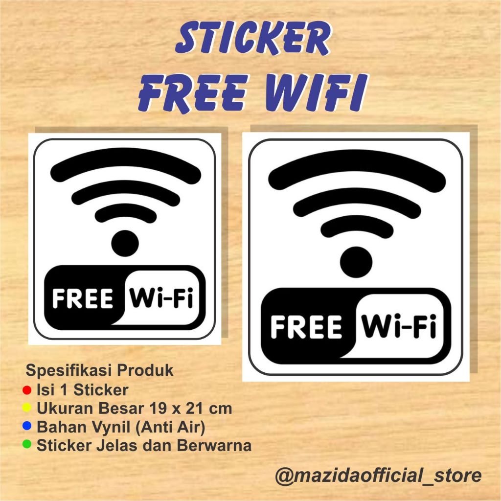 

Sticker Free Wifi Hotspot Model Kotak Putih Anti Air