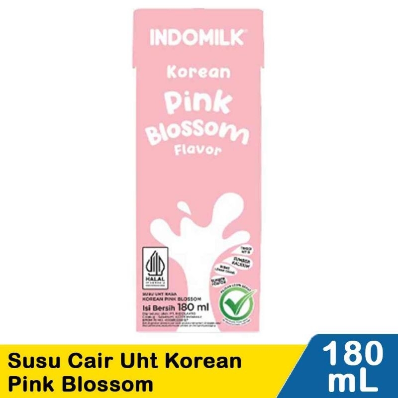 

Indomilk Susu Cair Uht Korean Pink Blossom 180mL
