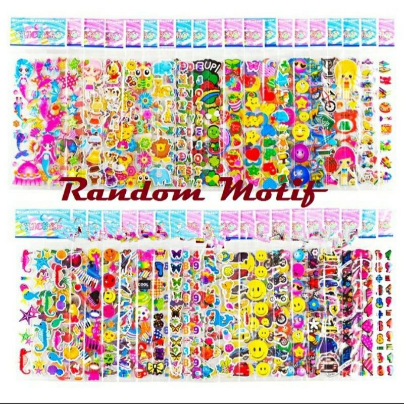 

sticker 3d anak sticker timbul mainan tempel anak