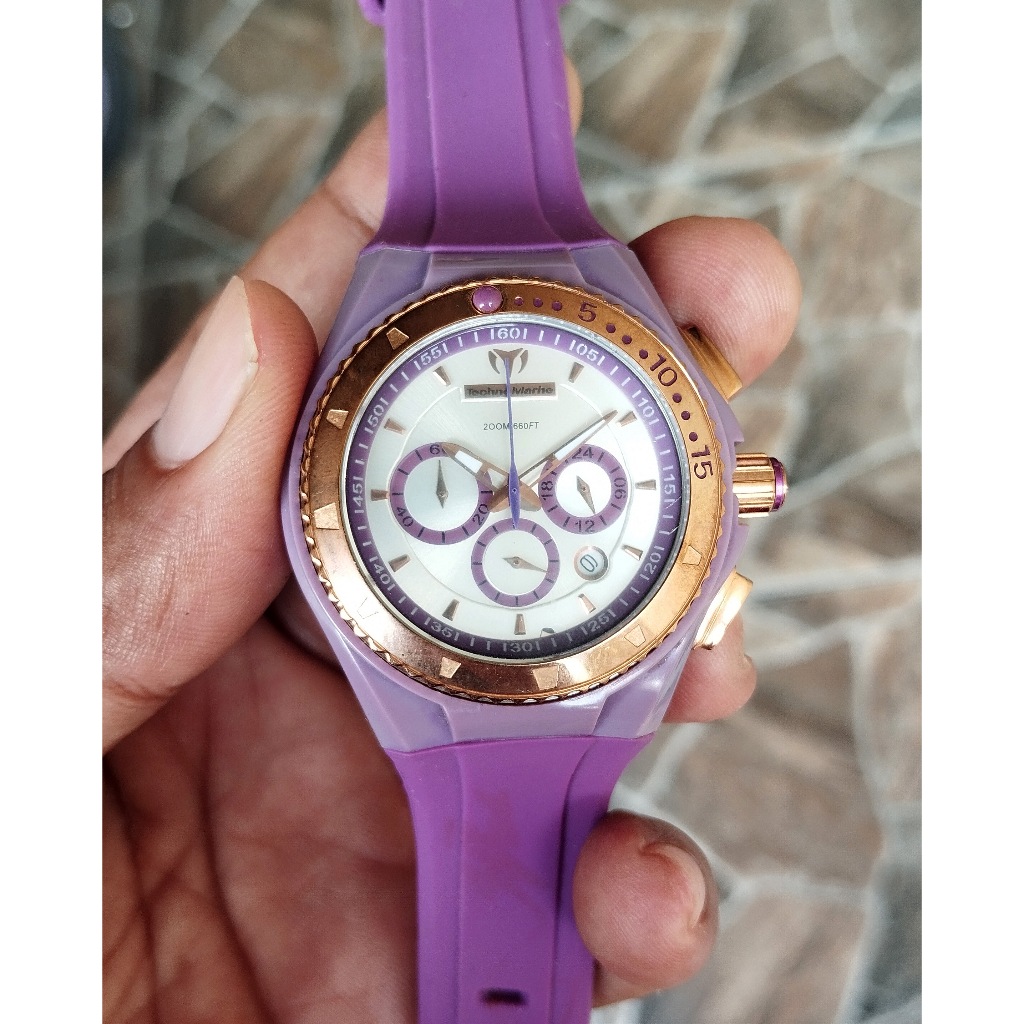 (PRELOVED) Jam Tangan Wanita Ungu Tehnomarin
