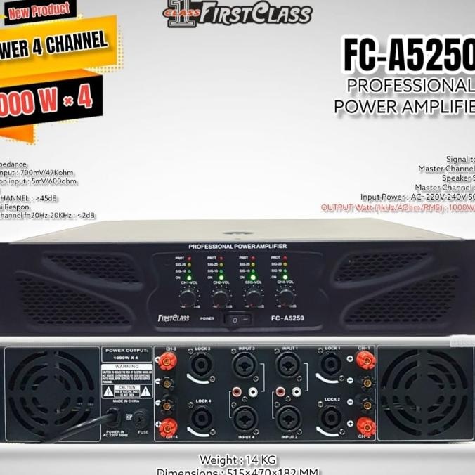 POWER AMPLIFIER FIRSTCLASS FC A5250 A 5250