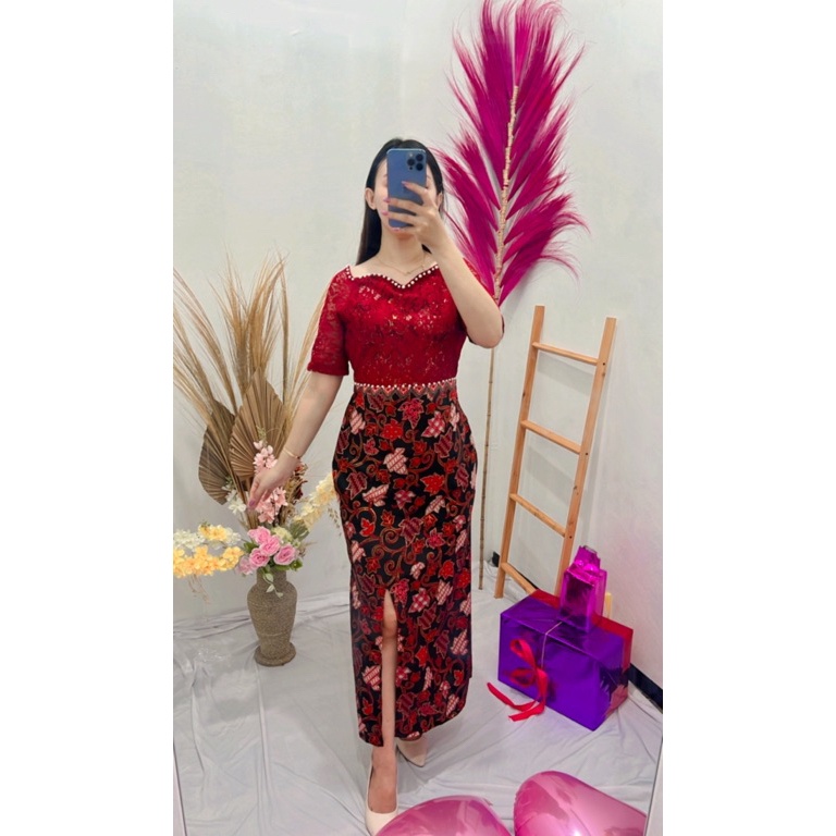 Baru Dress Batik ivana /Dress kebaya wanita /Dress wisuda / Dress natal