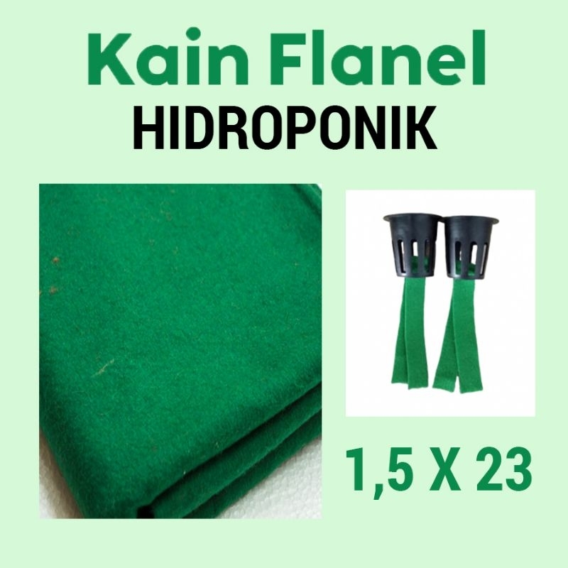 Kain Flanel Sumbu Hidroponik (1,5cmX23cm) Sistem Sumbu Wick Media Flanel Hidroponik Media Kain Sumbu