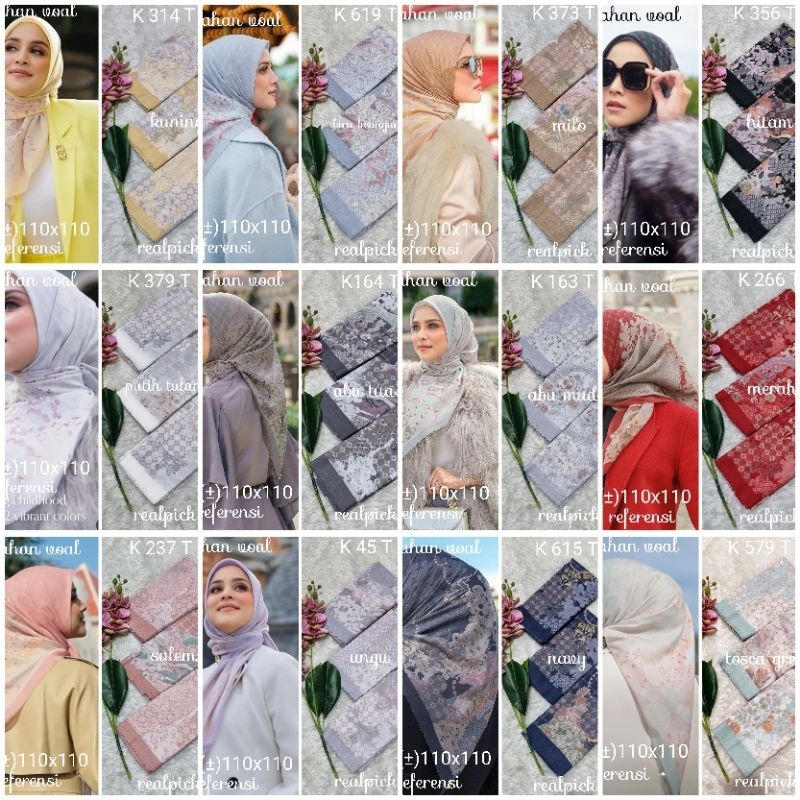 jilbab segi empat motif segi empat voal motif kerudung denay terbaru(grosir)