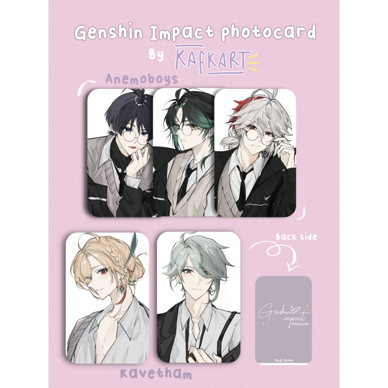 Photocard  GENSHIN IMPACT | anemo boys & kavetham by KAFKART