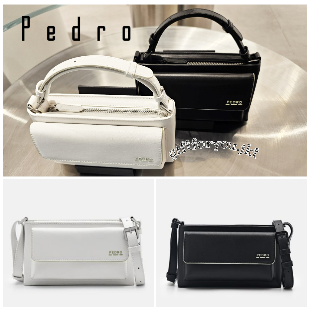 Tas Pedro Tas Pria Selempang Original rePedro Recycled Leather Mini Sling Bag