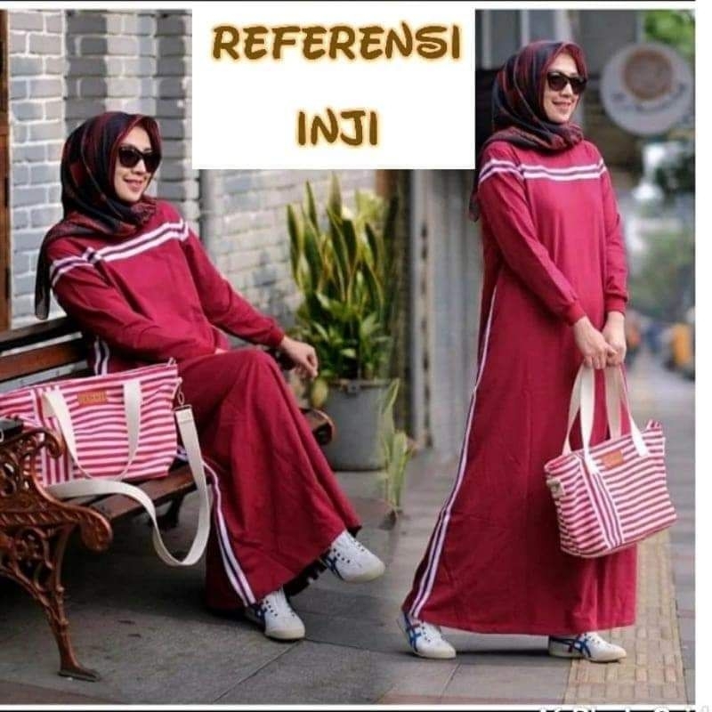 GAMIS KAOS INJI // GAMIS KAOS WANITA LIST ORIGINAL