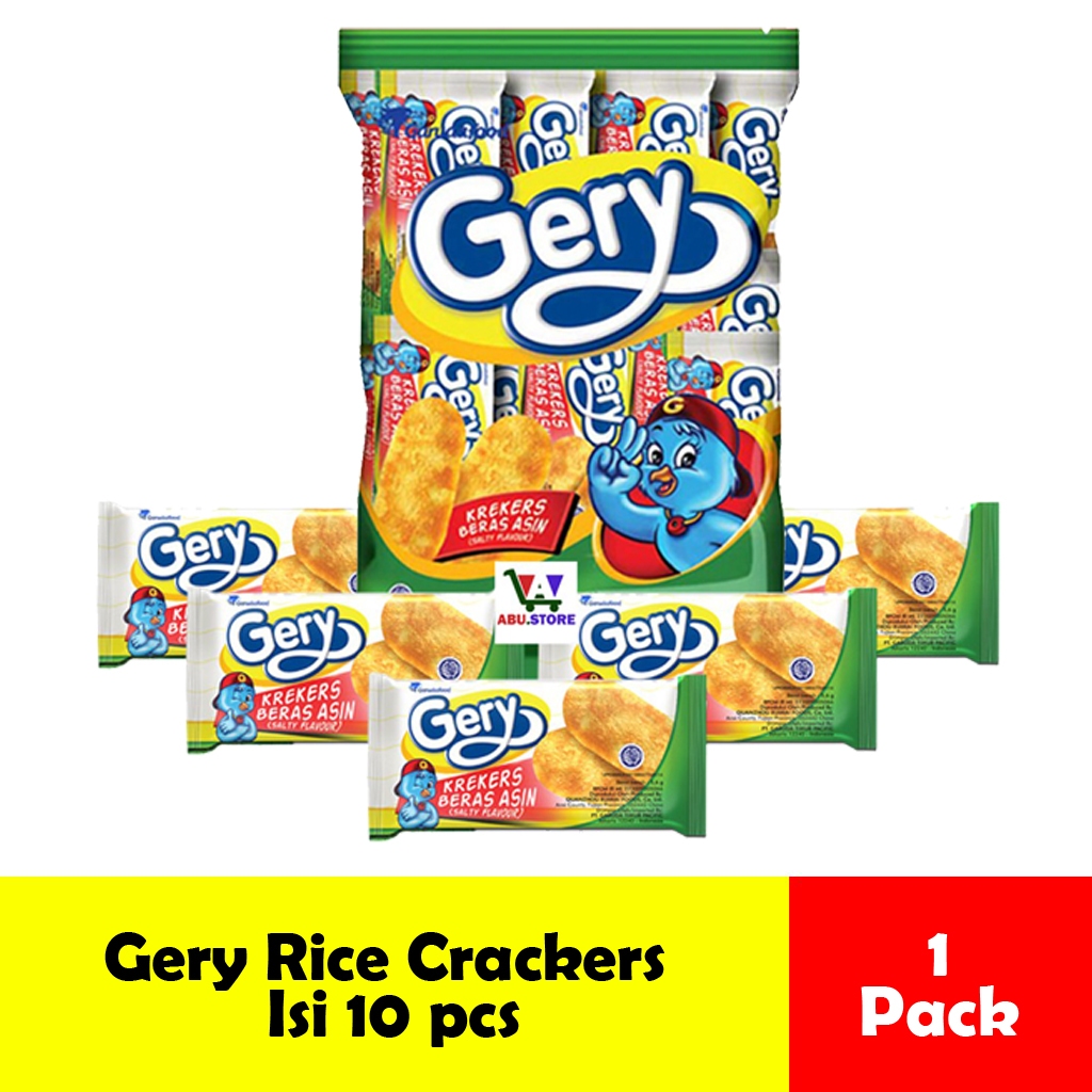 Paket Gery Rice Cracker isi 10 pcs rasa Beras Asin || Krakers Garuda Food