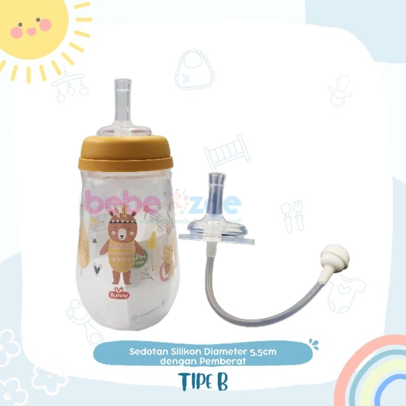 (hanya sedotan) Tipe B Sedotan Pipet Silikon untuk Pengganti Dot Botol Susu Wide Neck Diameter 5.5cm