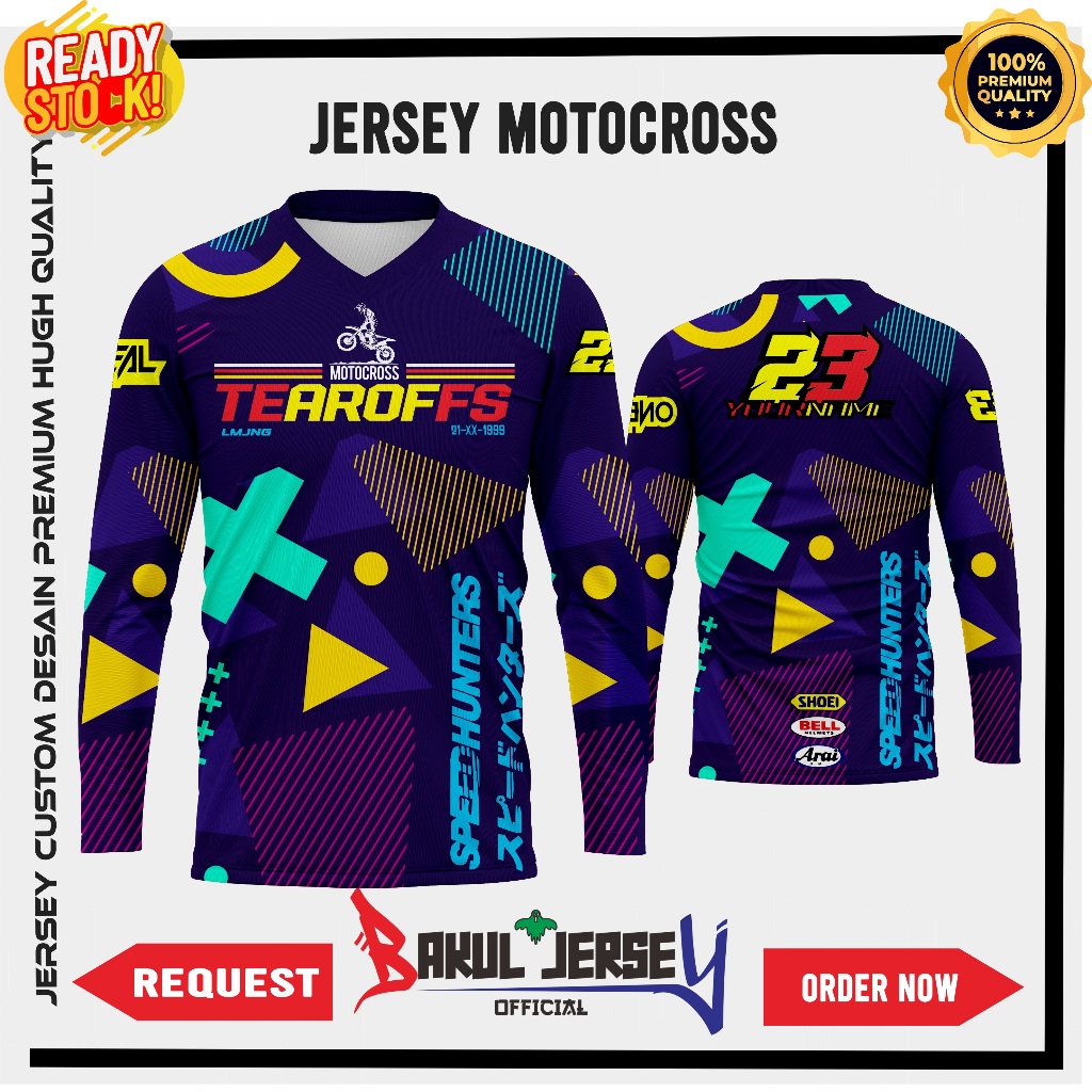 jersey motocross lengan panjang custom desain