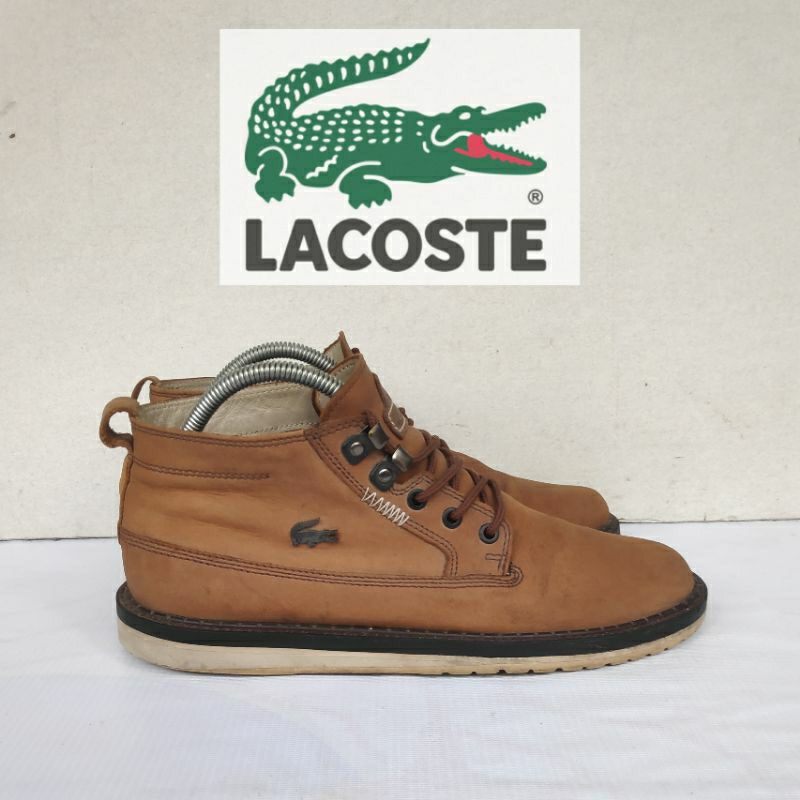 Lacoste Boots sepatu pria formal kasual branded vintage kulit preloved