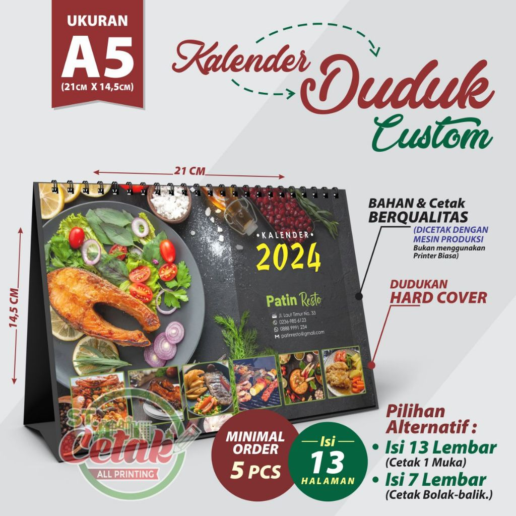

Kalender DUDUK CUSTOM 13 Halaman | Ukuran A5