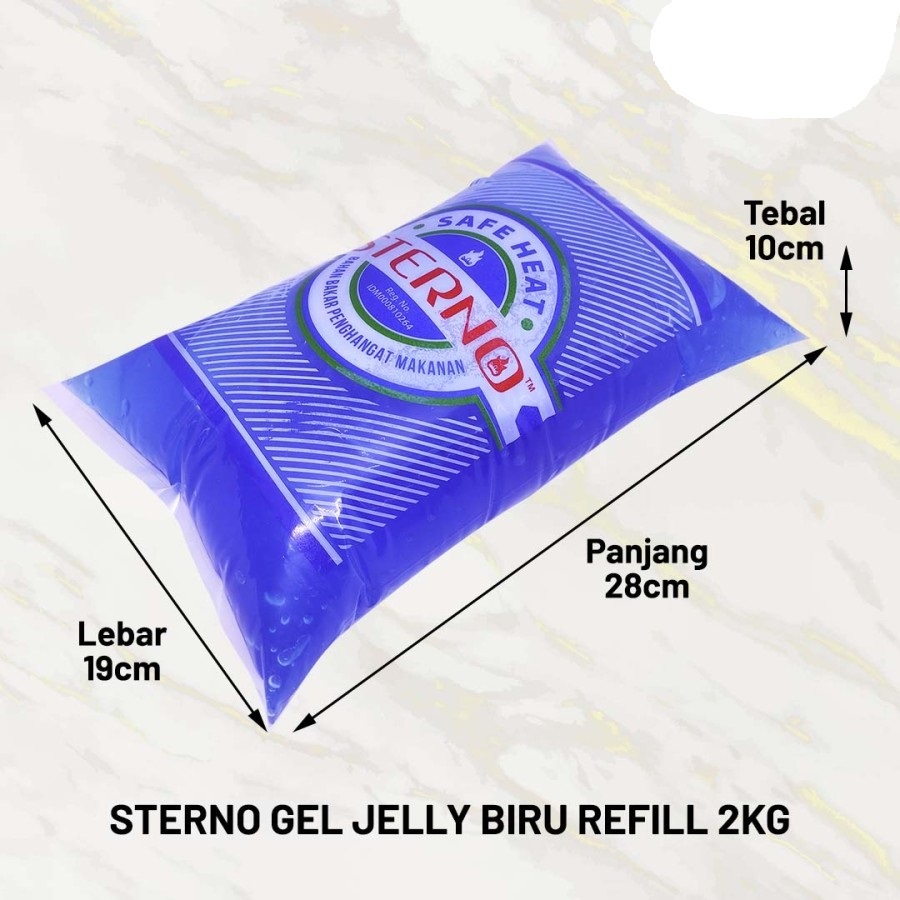 STERNO GEL BIRU REFILL 2 KG - FIRE GEL ISI ULANG SPIRTUS GEL PRASMANAN