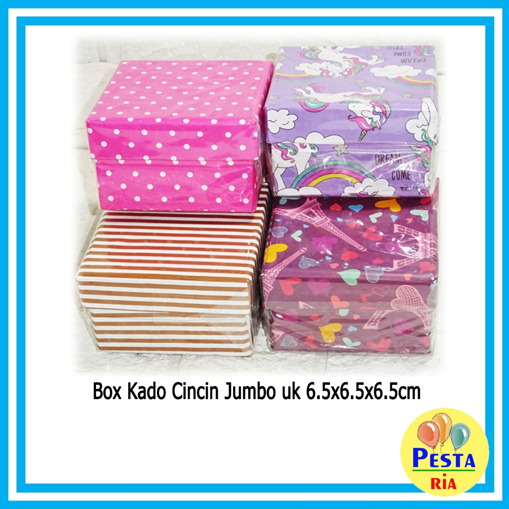 

Murah!! (1Pcs) Box Kado Cincin Jumbo, box kado, box ultah, kotak souvenir, kotak hadiah, box hampers