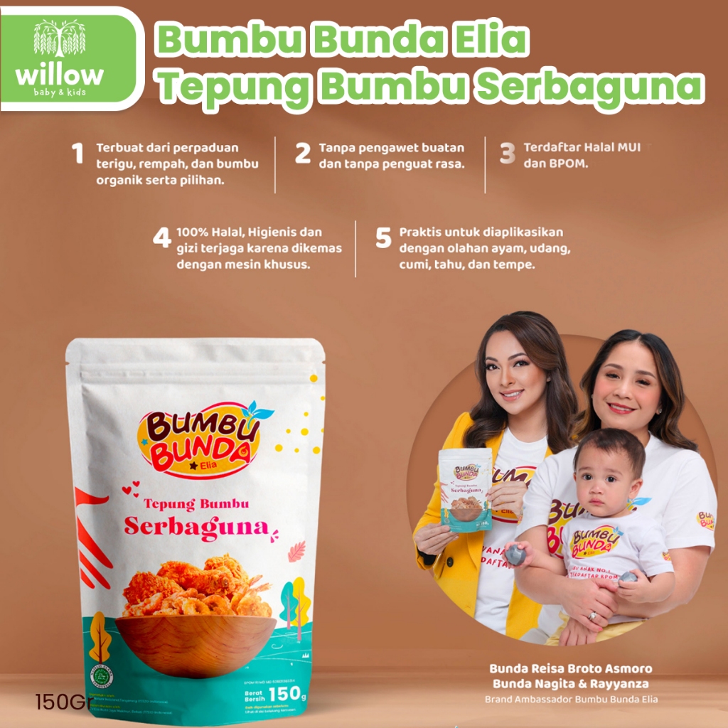 

Bahan Tepung Bumbu - Bumbu Bunda Elia Tepung Bumbu Serbaguna 150Gr