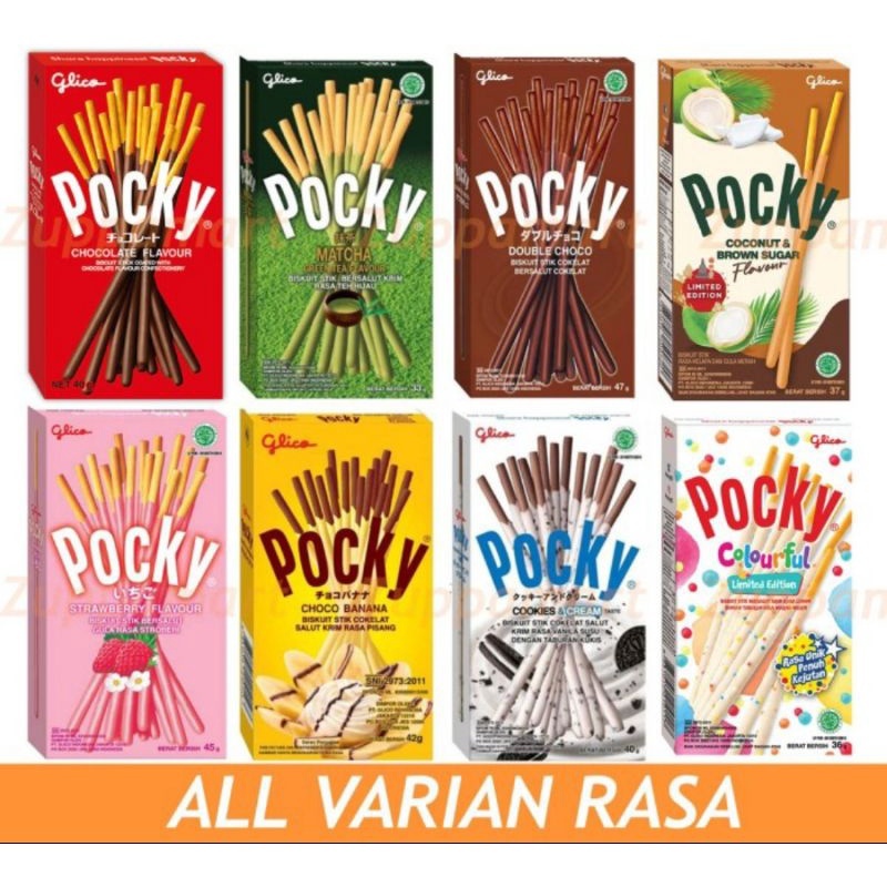 

GLICO POCKY REGULAR 22gr 47gr CHOCOLATE/STRAWBERRY/COOKIES DREAM POCKY 22GR SG