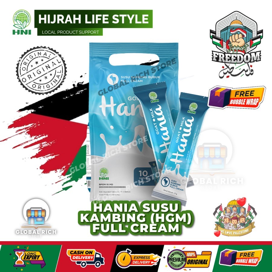 

Susu bubuk murni HANIA GOAT MILK FULL CREAM - HNI HPAI