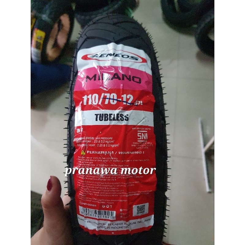 Ban Zeneos 110/70-12 Tubeless Yamaha Fazzio Vespa Matic