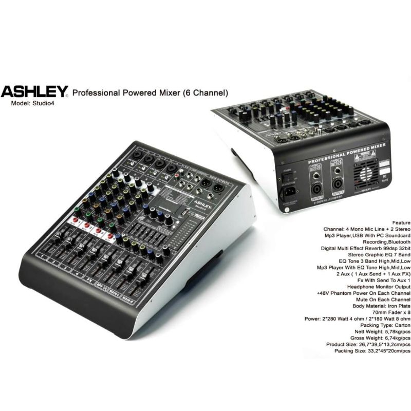 Power Mixer Ashley Studio 4 Original 4 Channel