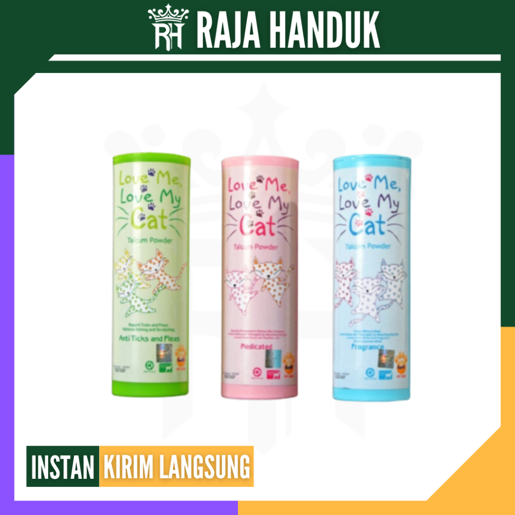 RH GROSIR: LOVE ME LOVE MY CAT Talcum Powder / Bedak Kucing Murah
