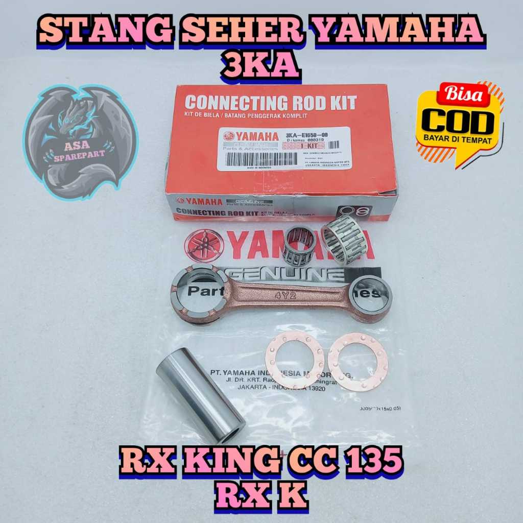 STANG SEHER 3kA Motor YAMAHA RX KING , RX K , SETANG PISTON RXK satu set pen laher bearing bambu Kua