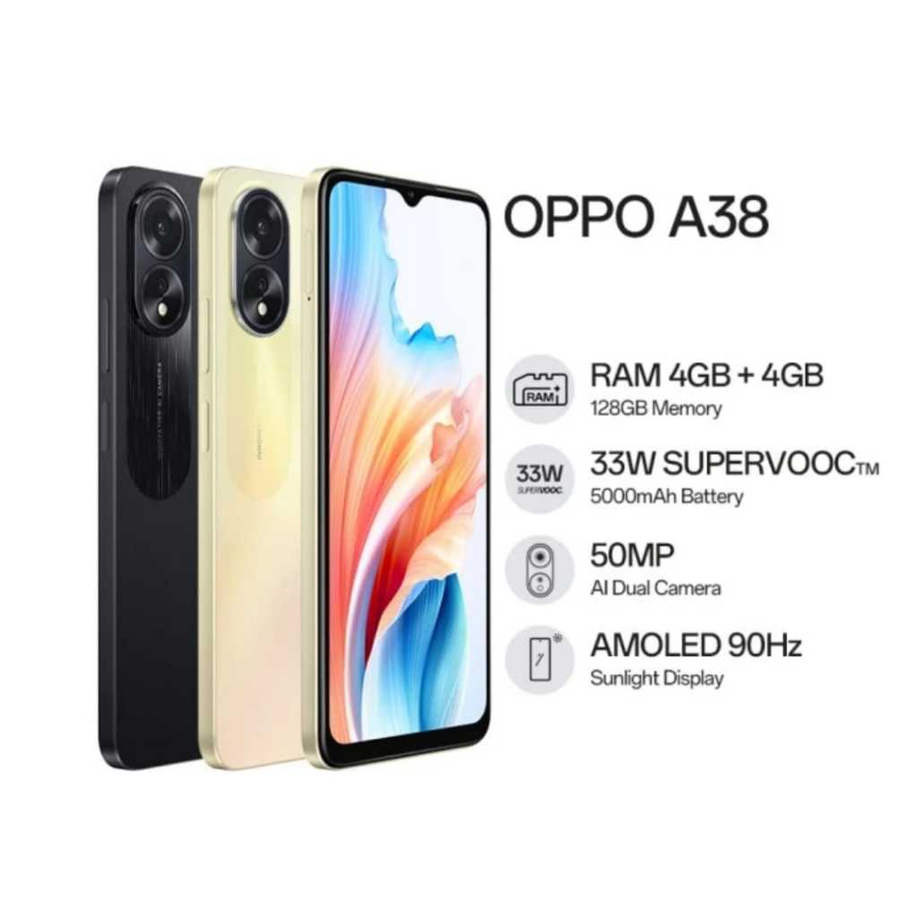 Oppo A38  garansi resmi ( RAM 4/128 - RAM 6/128 )