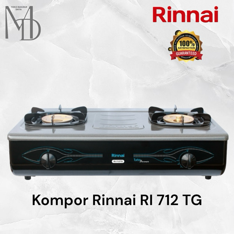 Kompor Rinnai 2 Tungku RI 712 TG / RI712TG / RI-712TG Api Besar