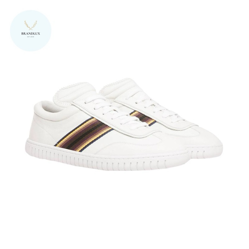 Bally Parrel Ribbon Side Stripe Sneakers White