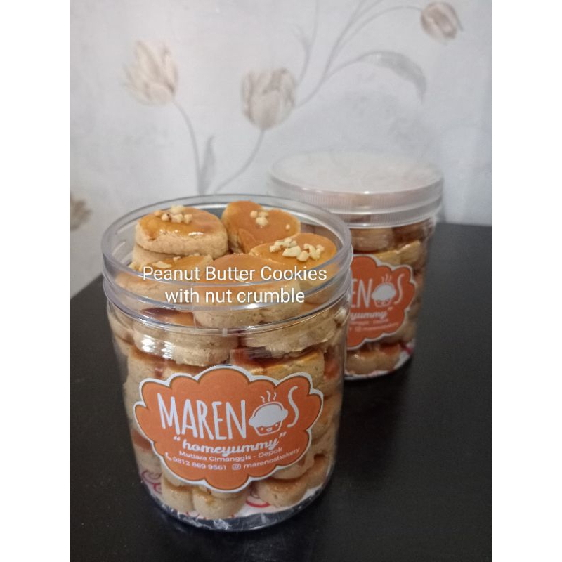 

Peanut butter Cookies Melted Premium/Kue Kacang Lumer toples 600ml