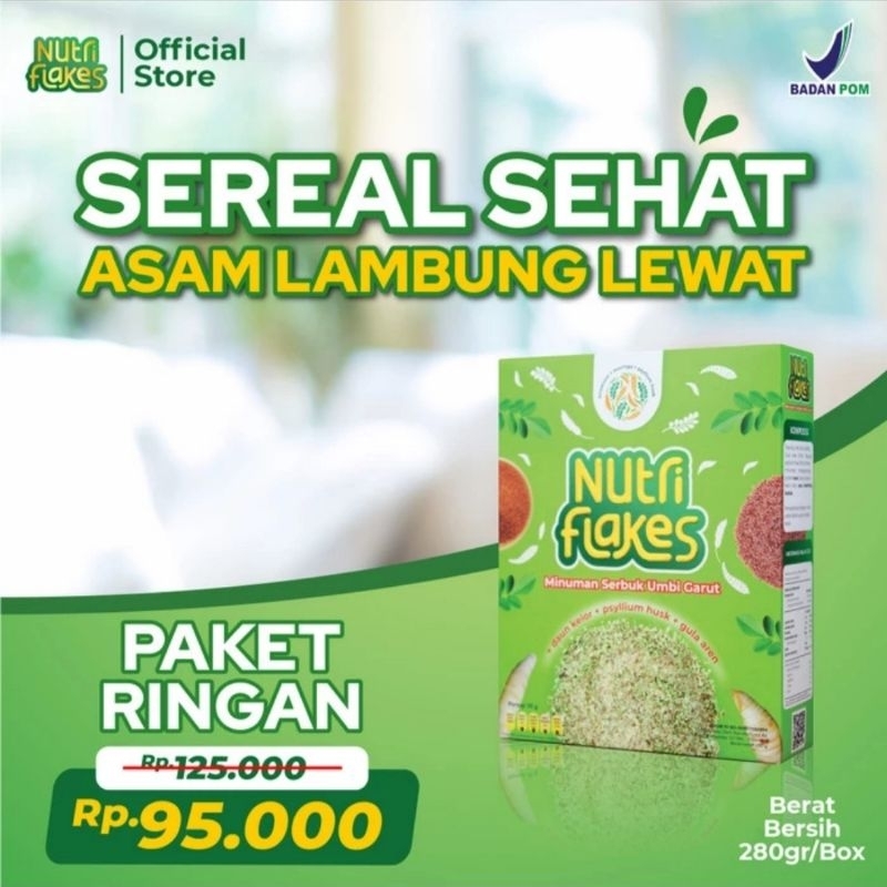 

Nutriflakes Sereal Umbi Garut ObatAsam Lambung Atasi Maag Mag Gerd Original