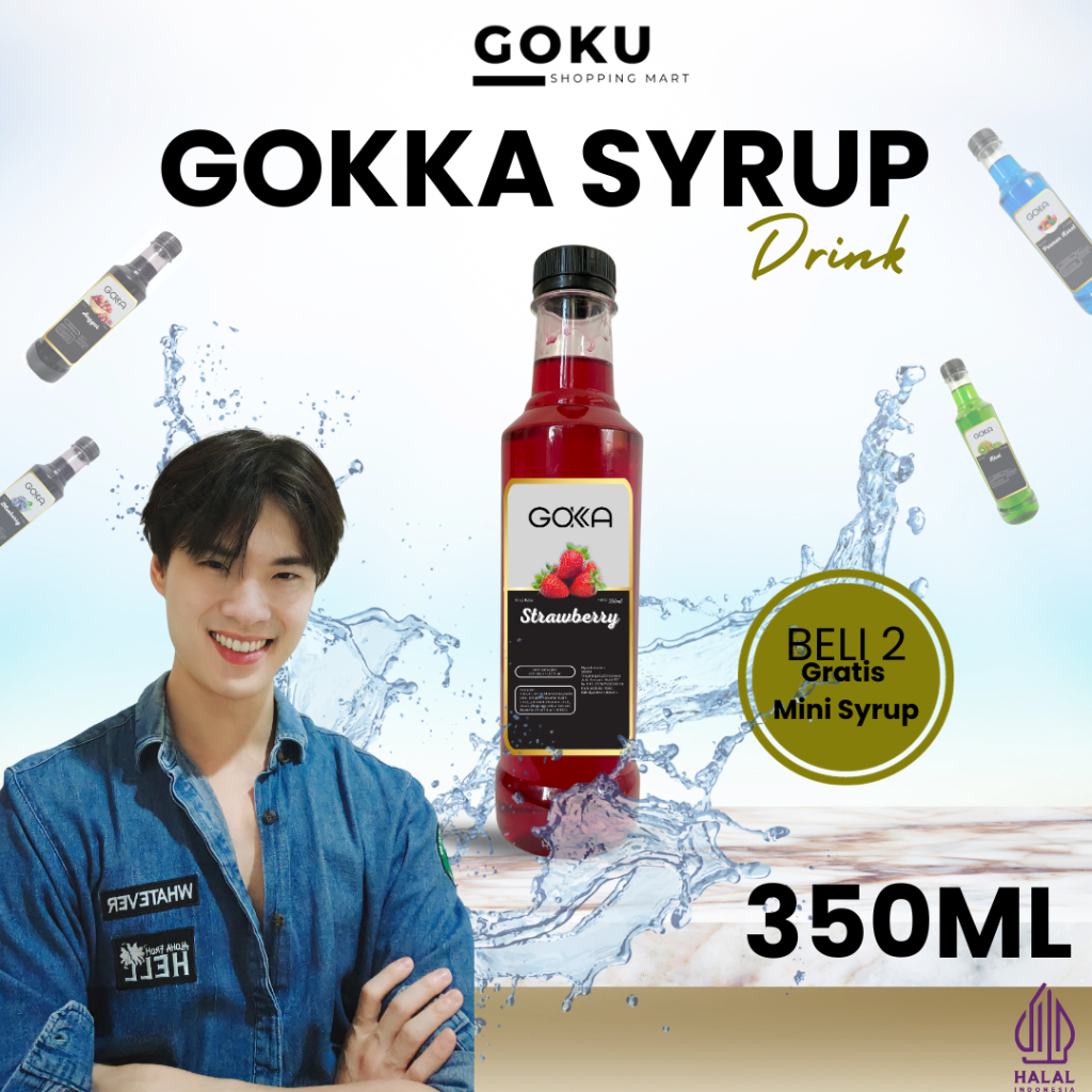 

Minuman Sirup 350ml Gokka Syrup Rasa Strawberry / Stroberi