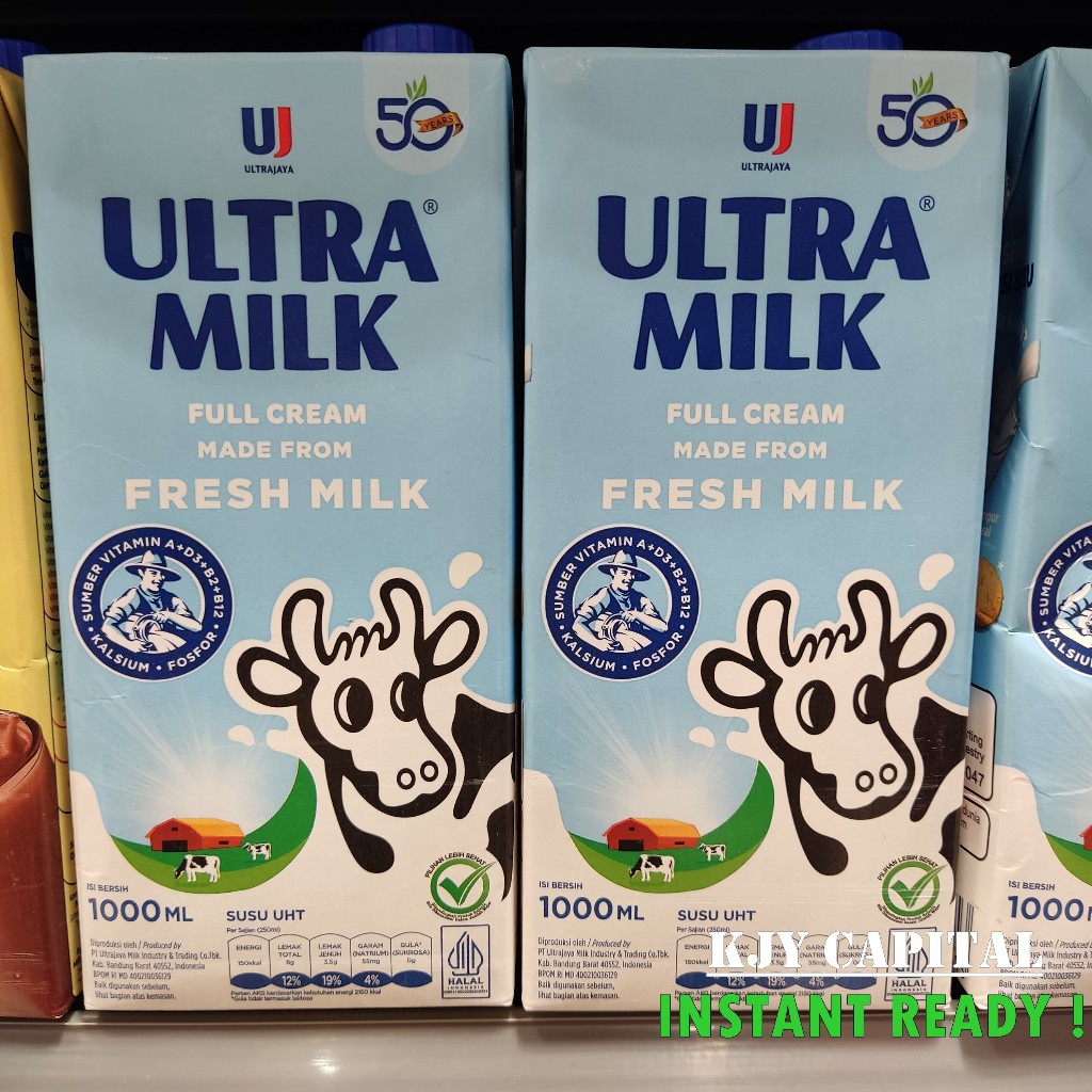 

SUSU ULTRA MILK 1LITER FULL CREAM / ULTRAMILK 1000ML / SUSU UHT