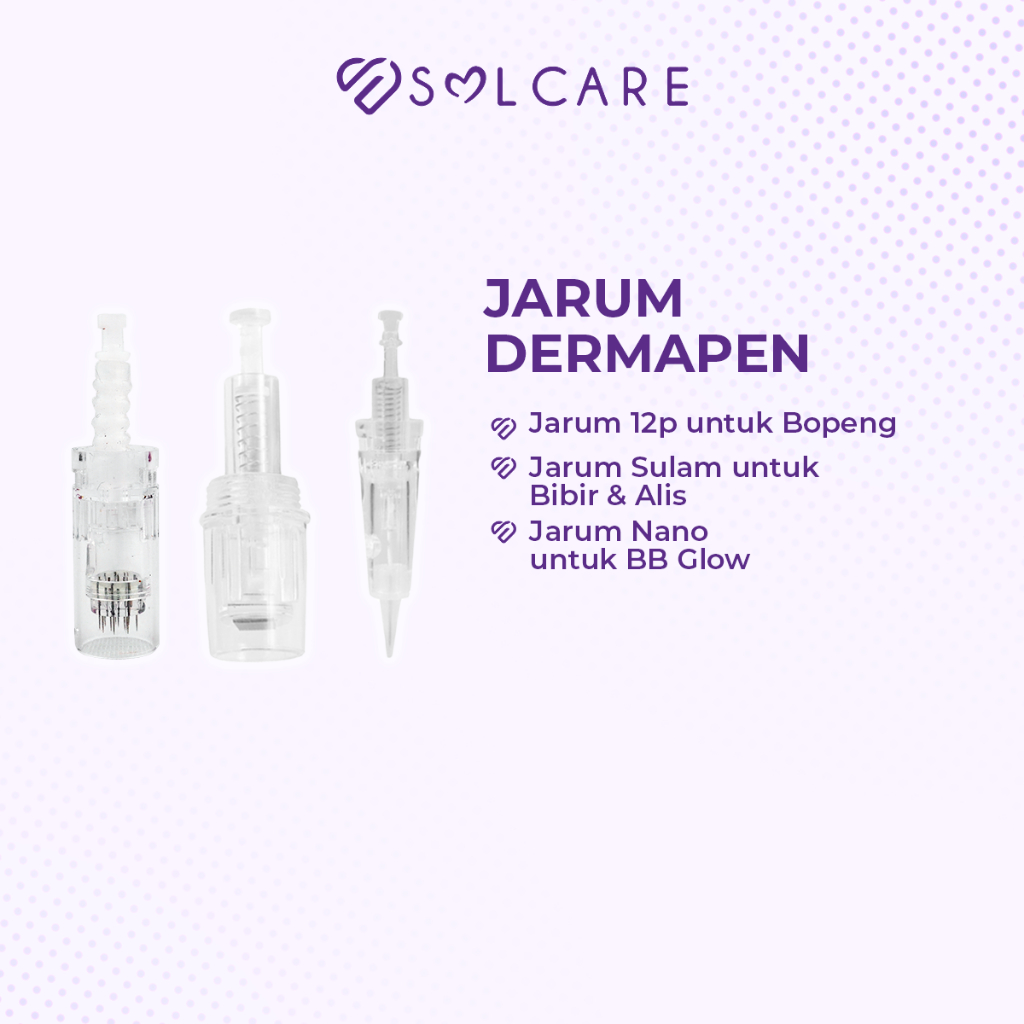[COD] Solcare Jarum Dermapen - Jarum Sulam, Jarum Bopeng, Jarum BB glow