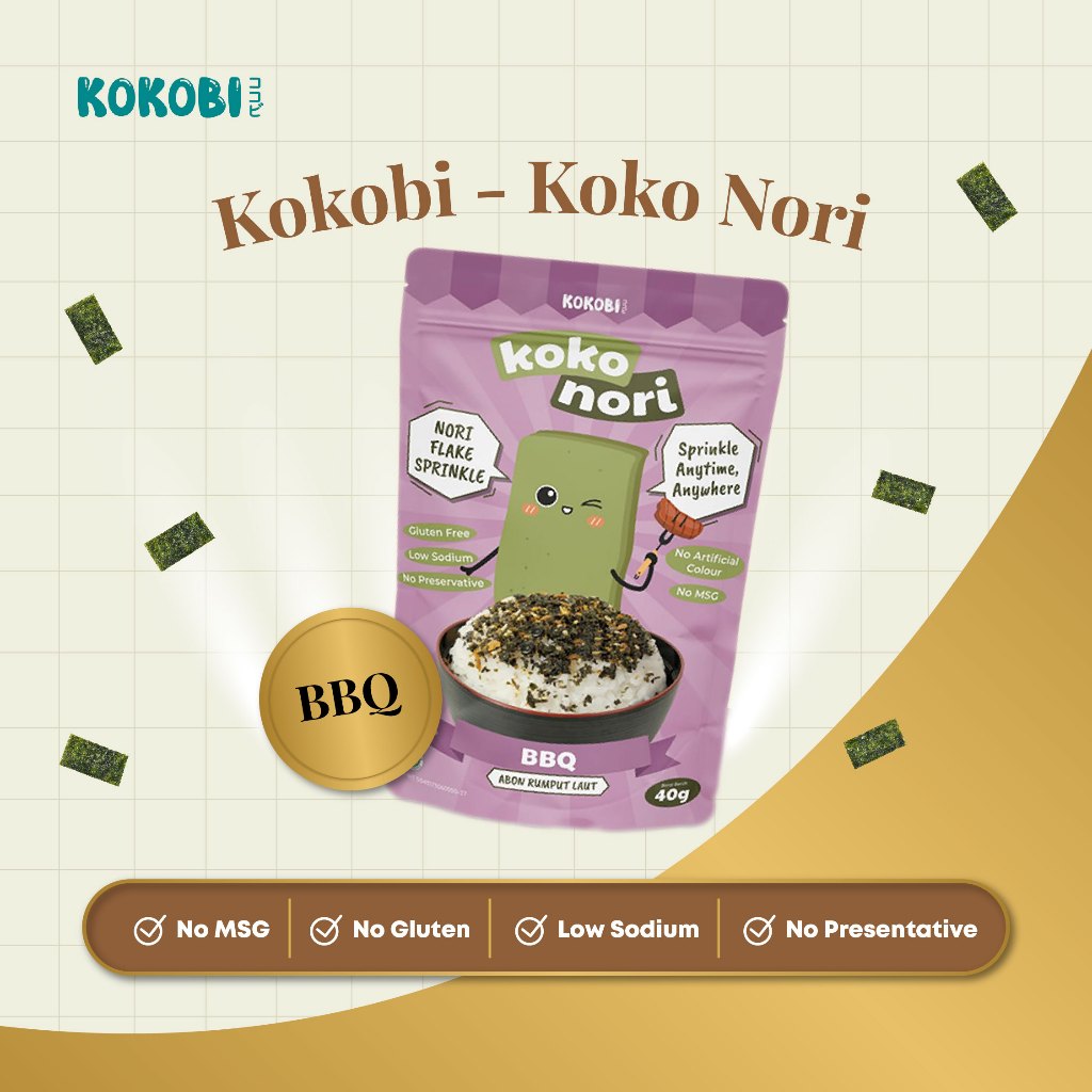 

Kokonori Abon Rumput Laut BBQ 40gr