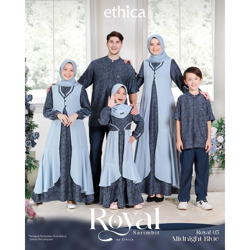 ETHICA ROYAL 05 MIDNIGHT BLUE SARIMBIT KELUARGA BAJU COUPLE 2024 ORIGINAL