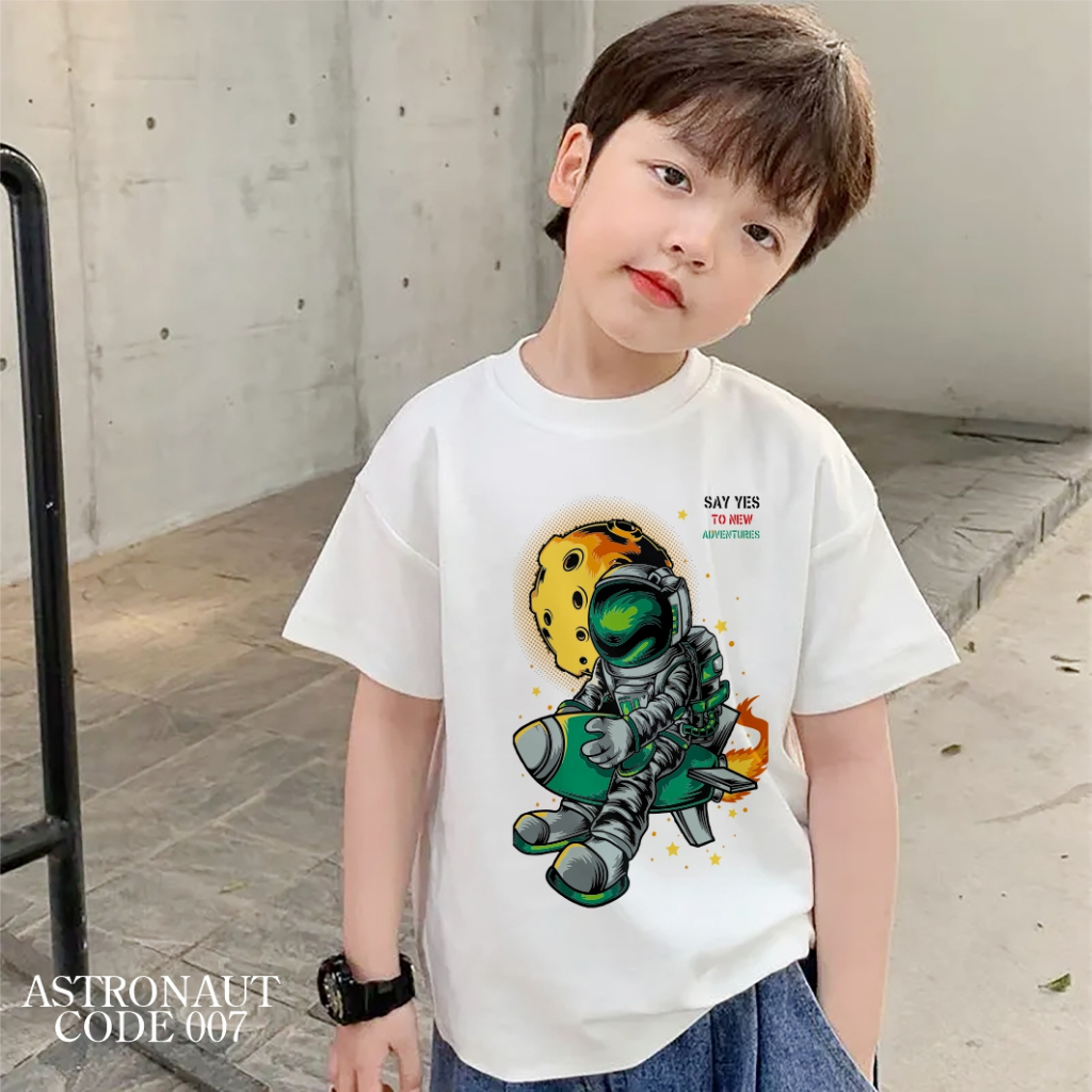 KAOS ANAK KAOS DEWASA LAKI LAKI ANAK PEREMPUAN ASTRONOT BRANDED TEE PREMIUM IMPORT BAJU ANAK LAKI LA