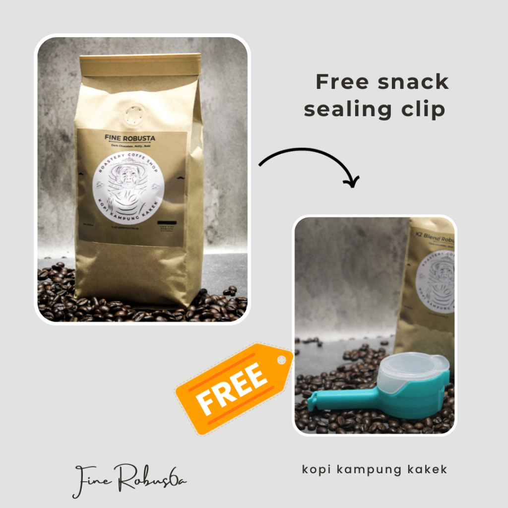 

Kopi Fine Robusta Kampung Kakek Premium Grade 500gram