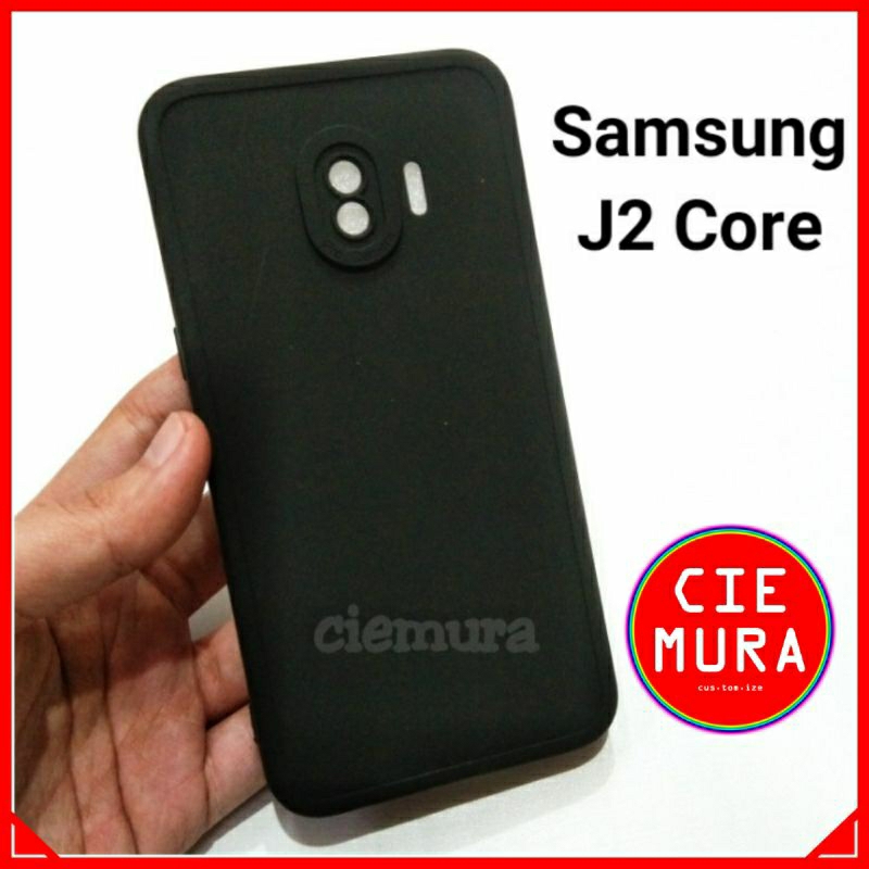 CIE Case Hitam Samsung J2 Core Black Matte Softcase Polos Lentur Slim Silikon HP Ciemura
