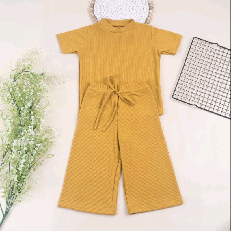 JENNA SET CELANA PANJANG BAHAN RIB ANAK VIRAL LARIS MANIS