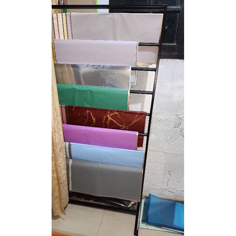 Rak kertas bucket full besi kokoh/ rak cellophane besi /rak kerudung PO 2-3hari