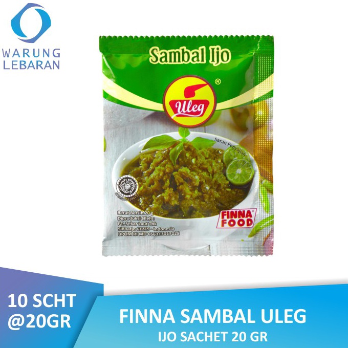 

T3rlar!s Finna Sambal Uleg Ijo Sachet (10 x 20gr) [136]