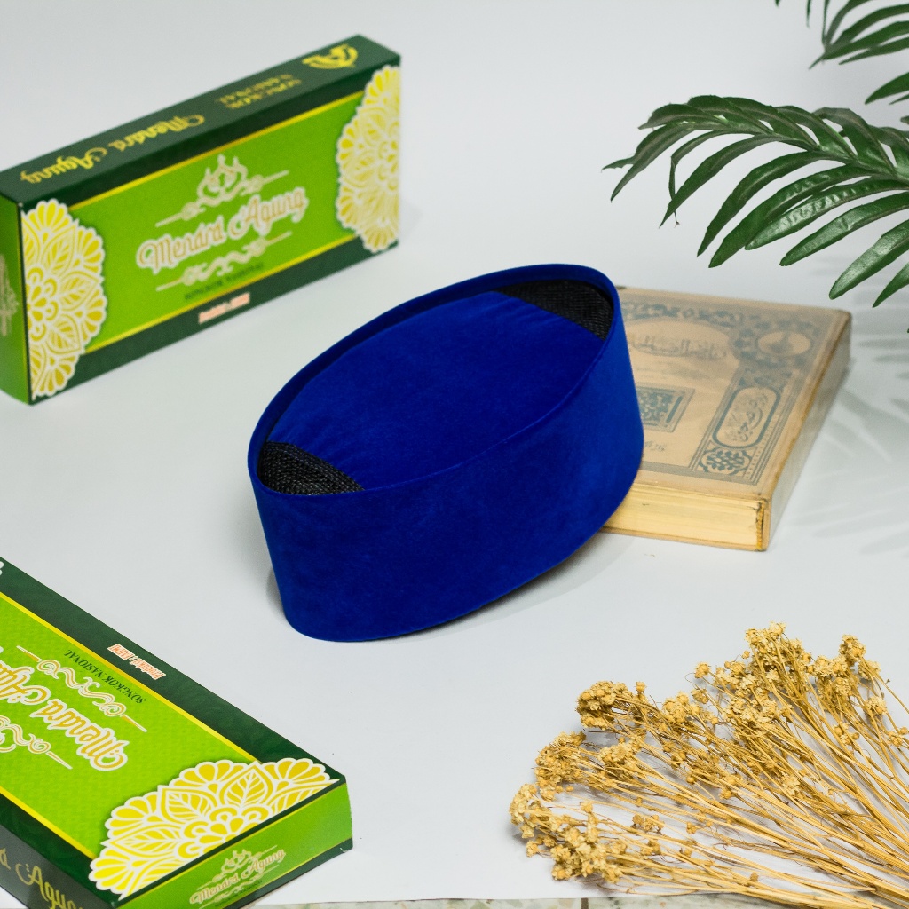 Peci Kopyah Songkok Biru Polos Kopiah Kopeah Biru Polos Ac Dewasa Pria Anak Murah Tinggi 9 10