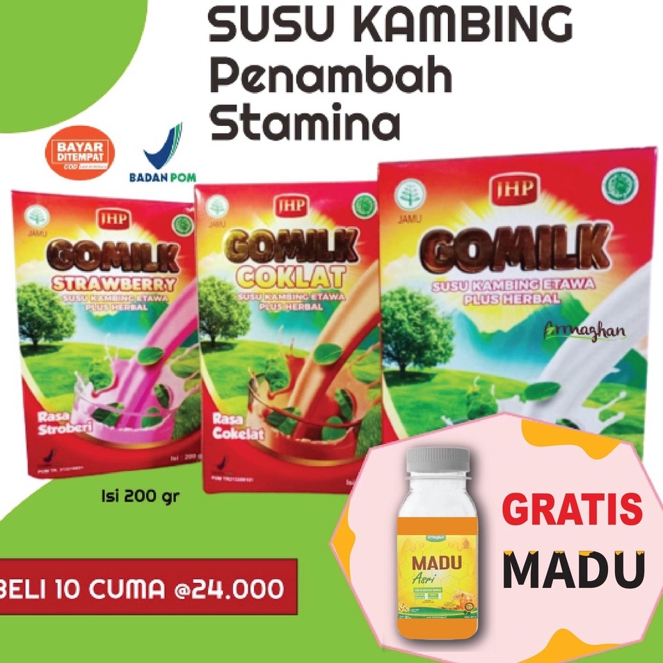 

[KODE PRODUK TMWFK6899] [ BISA COD + GARANSI ] [ BELI 1 GRATIS JAHE ] [ BELI 3 GRATIS MADU ] Gomilk Susu Kambing Etawa Plus Herbal Penambah Nafsu Makan Anak 200 gr