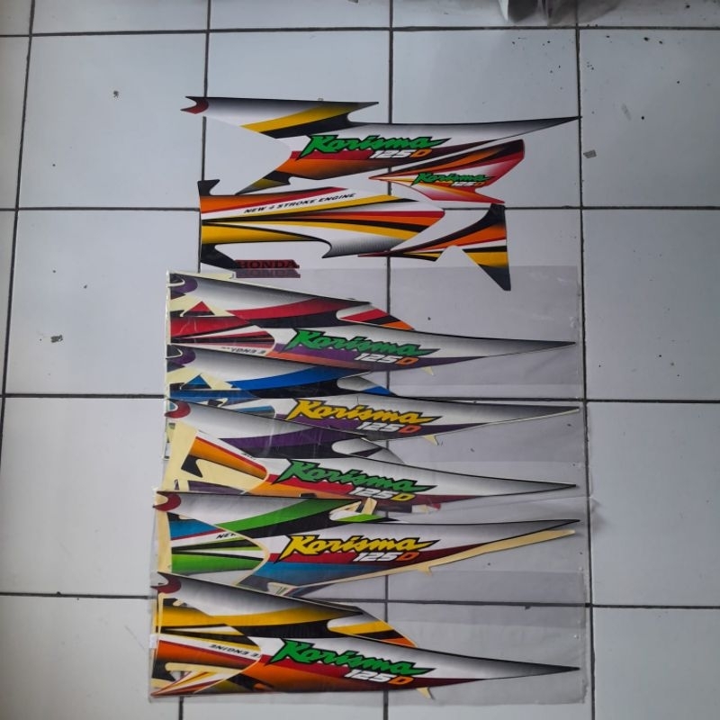 (bisa COD) Striping karisma D 125 2003 Ori stiker standar Honda karismaD