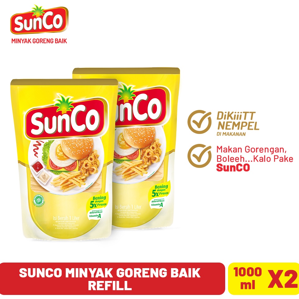 

[✿S68➢] Sunco Minyak Goreng Refill 1L - Twinpack [18]