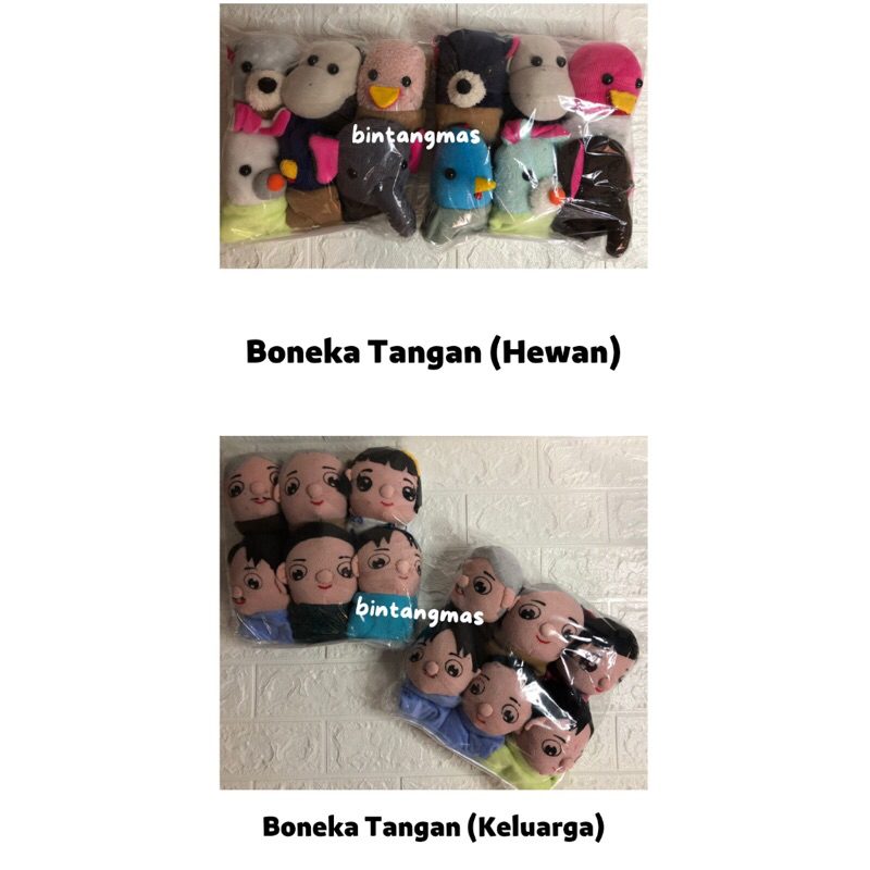 Boneka Tangan Hewan dan Keluarga - Boneka Tangan Murah Mainan Edukasi Anak